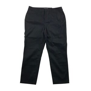 Chicos Black Sateen Slim Leg Crop Pants Womens Size 1.5 US 10 New 570228827